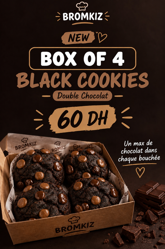 Box of 4 cookies double choco